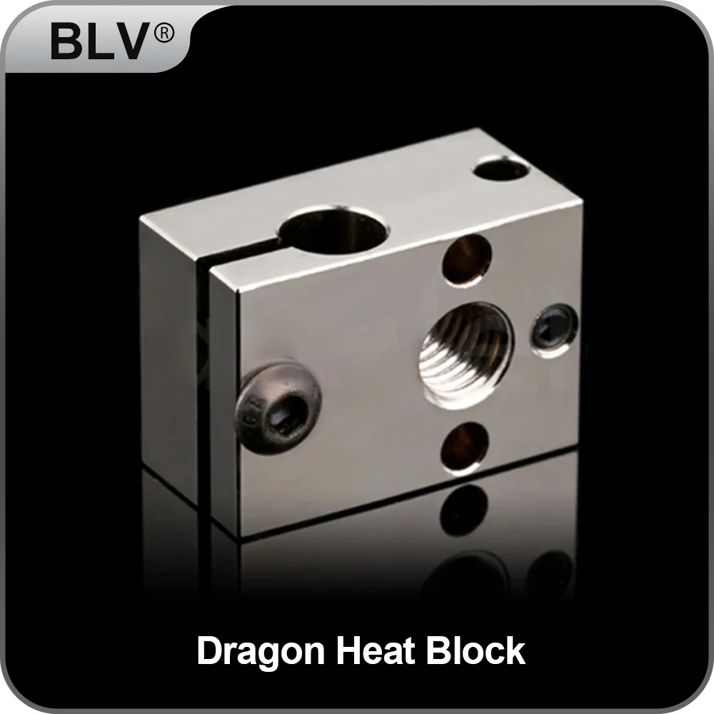 BLV 3D Dragon Heat Block for Dragon Hotend High temperature heating block repair parts compatible with V6 HOTEND