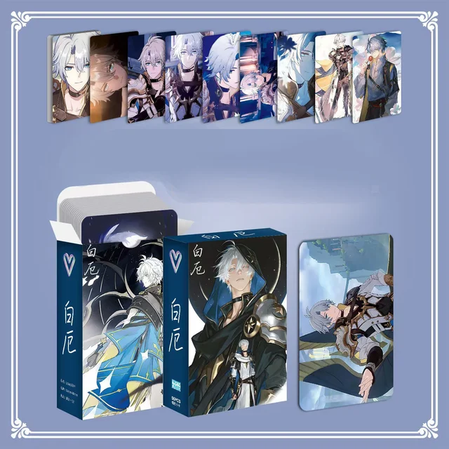 55Pcs/Set Honkai:Star Rail Phainon Laser Glitter Card Photocard HD Printed Lomo Photo Card For Fans Collection Postcard 3