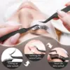 1/9Pcs Curved Tip Eyelash Extension Tweezers, Stainless Steel Curved Tip Tweezers Pointed Tip Tweezers with Protective Cover 2