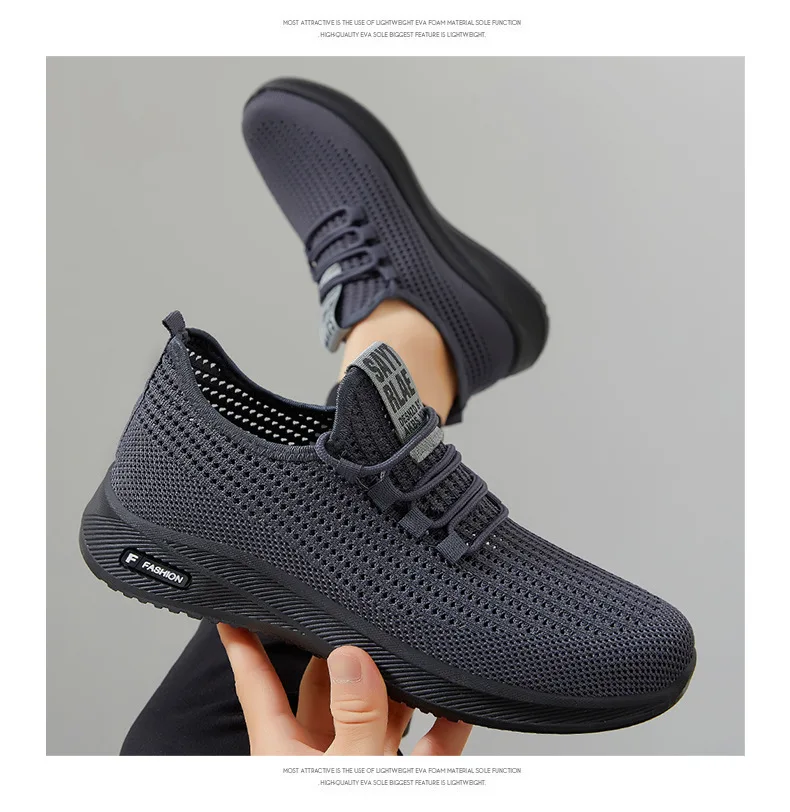 Men's Summer Single Shoes Breathable Casual Shoes Hollow Mesh Comfortable Soft Sole Sports Shoes tenis masculino