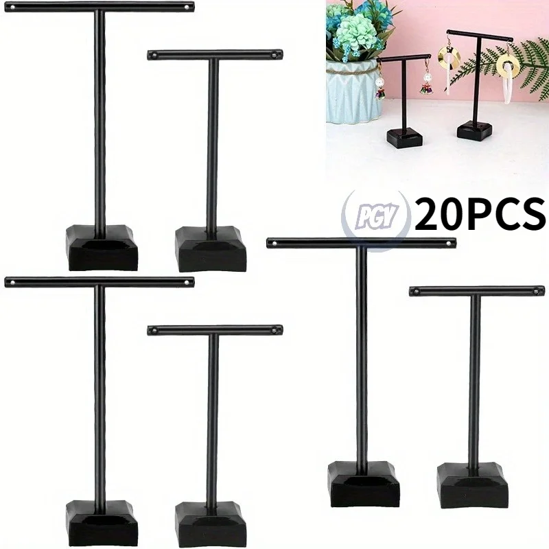 20pcs T-바 아크릴 귀걸이 디스플레이 스탠드 투명 귀걸이 홀더 견고한 베이..