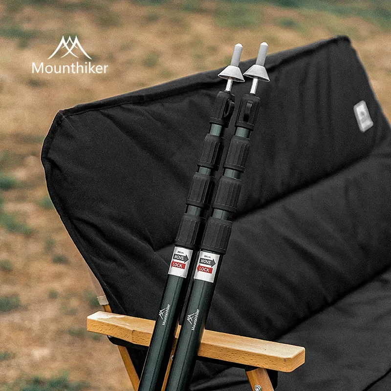 2.8M Adjustable Tent Support Rod Beach Shelter Tarp Awning Pole Aluminum Alloy for Camping