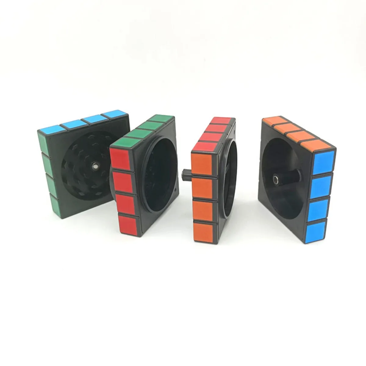 58mm Rubik Cube Herb Grinder 4-layer Pepper Mill Large Salt Spice Mortar Metal Tobacco Grass Raw Grinder Smoking Kitchen Tool salt and pepper grinder,nut spice grinder,herb grinder,herb spice grinder