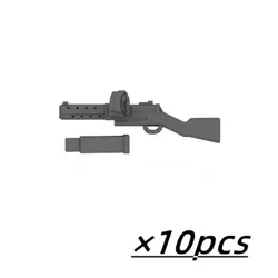 Military Weapons Miniature Set: Light Machine Guns & Soldier Accessories Building Blocks (NAVY)