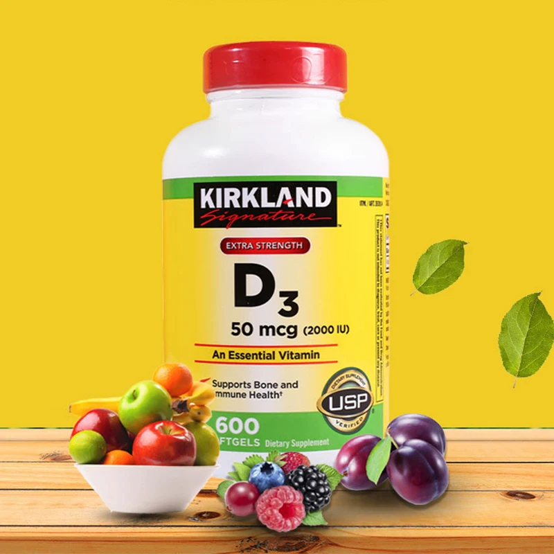 1 Bottle Vitamin D3 liquid soft capsule adult Middle aged elderly