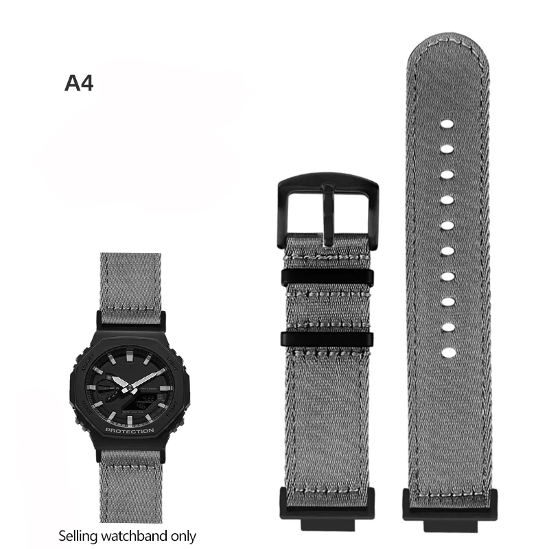 thumbnail image 1 of Correa de reloj de lona de nailon para GSHOCK Casio DW5600 DW-5600 GA110 GA100 GA120 GM2100 GA2100 GA2110 Correa deportiva modificada, 1 of 5