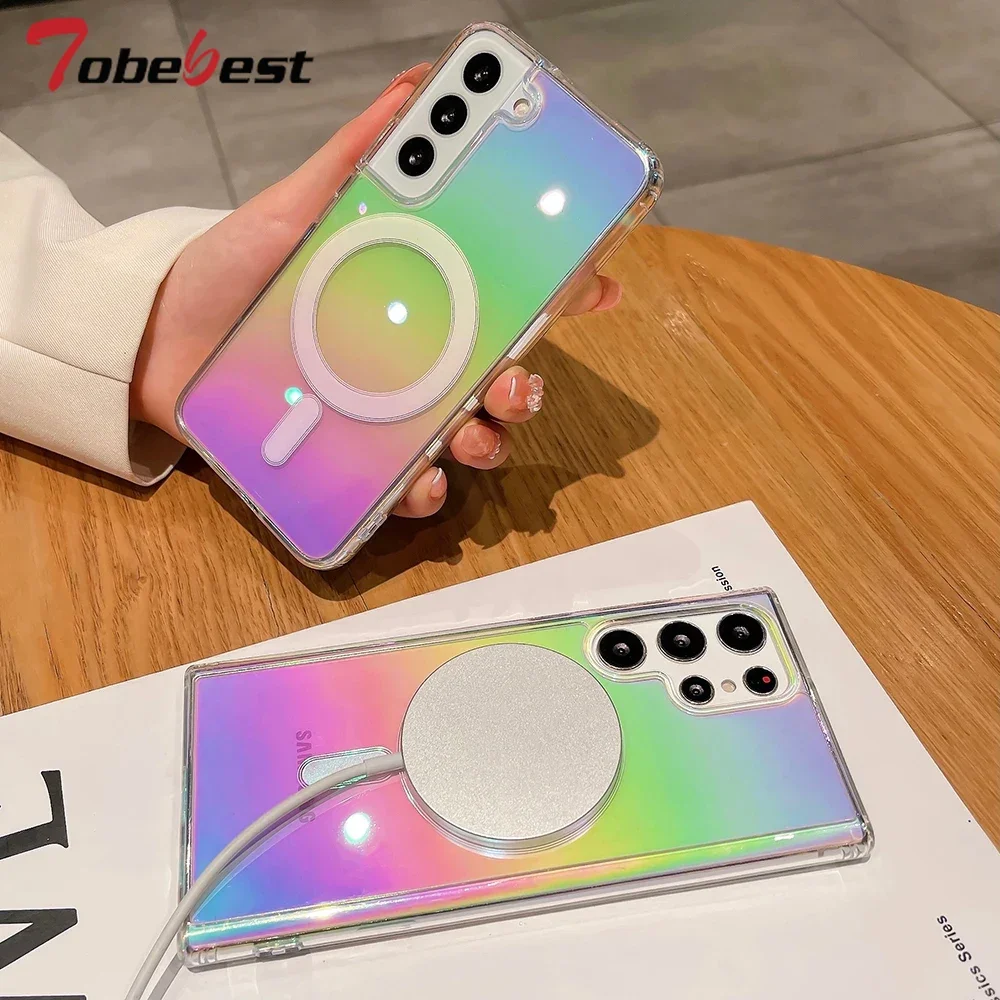 Gradient Magnetic Wireless Charging Case with MagSafe Technology