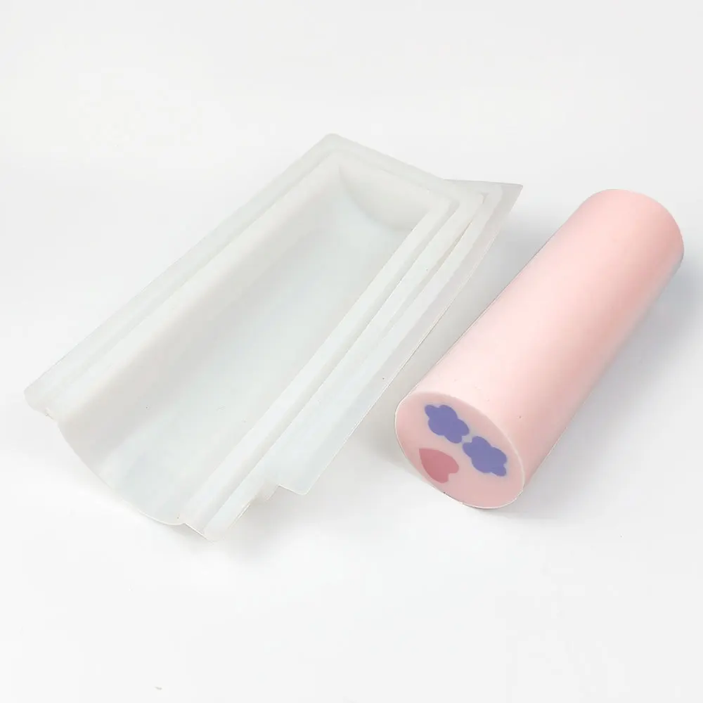 Large Size Long 25cm Silicone Soap Mold DIY Handmade Decoration Wax Soap Mold Cylindrical Tube Silicone Practical