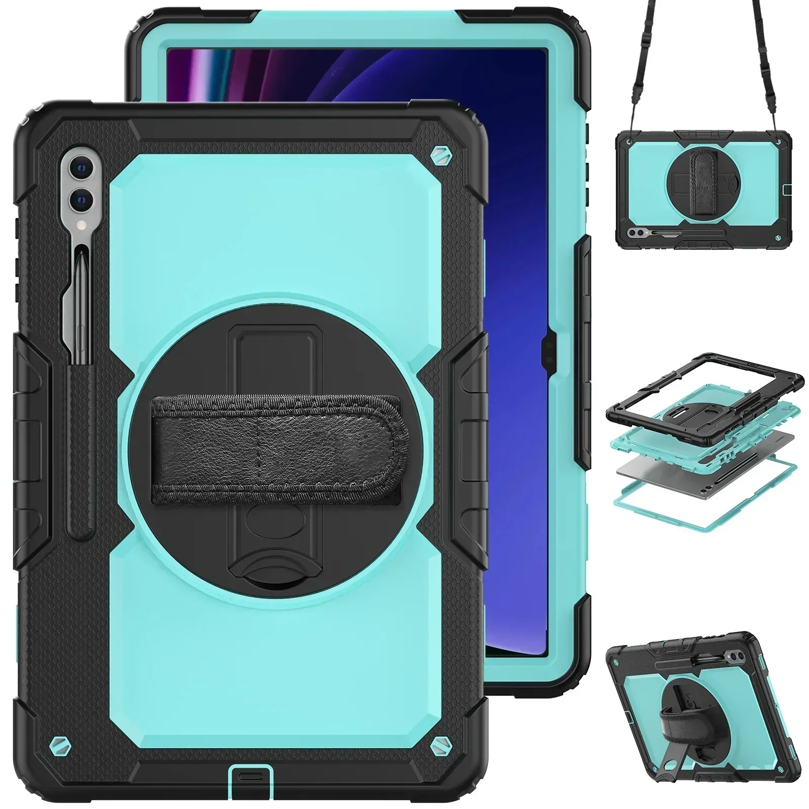 Heavy Duty Shockproof Protective Tablet Case with Screen Protector, 13.1″
