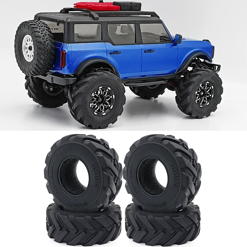 AXSPEED 4PCS 1,0" Gummireifen Schlamm Geländerad Reifen 50/54/58/62/64/65mm für 1/18 1/24 Axial SCX24 TRX4M RC Micro Crawler Auto – Detail 12