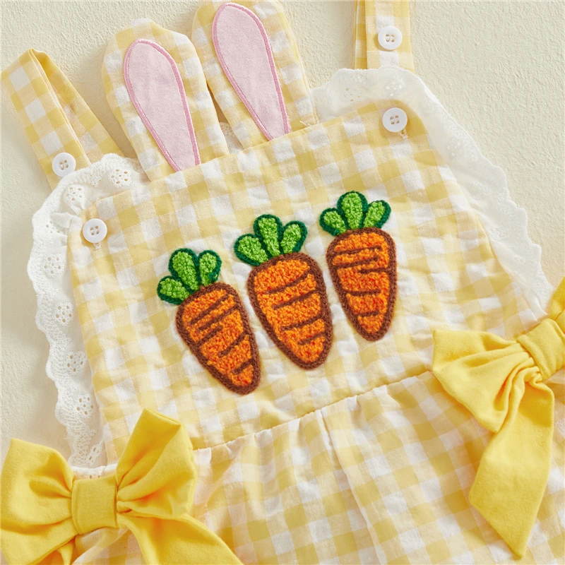 Easter Plaid Bell-Bottom Overalls 4