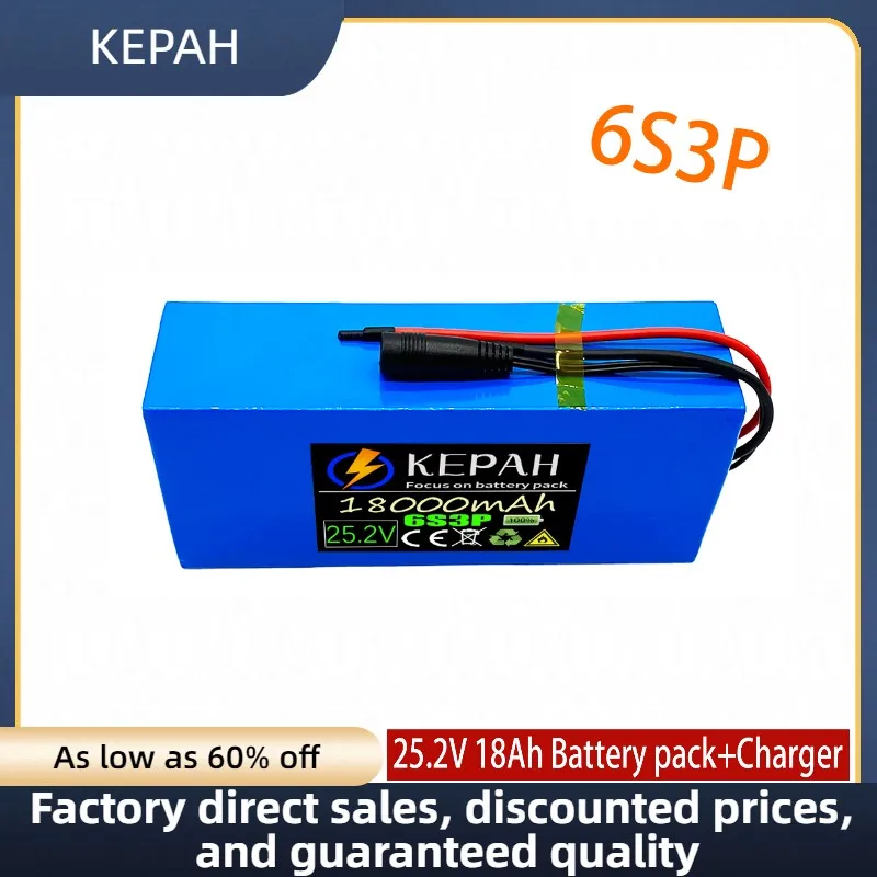 

The new lithium-ion batteries 6s3p, 24V, 18ah, 18650, 25.2v, 18000mah are used for electric mopeds