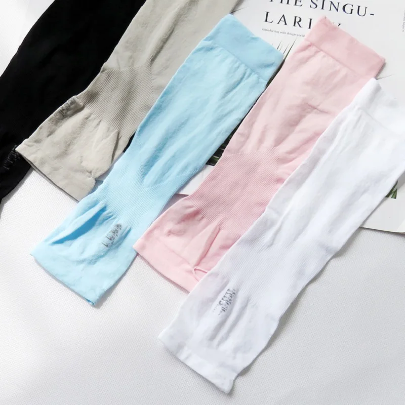 Fashion Women Elbow Gloves Fingerless Gloves Half Finger Gloves Sunscreen Arm Sleeves Ice Sleeves Sunscreen Gloves Summer Ice Silk Sun Protection Arm Covers Long Fingerless Gloves Wrist Arm Sleeves Accessories Gift