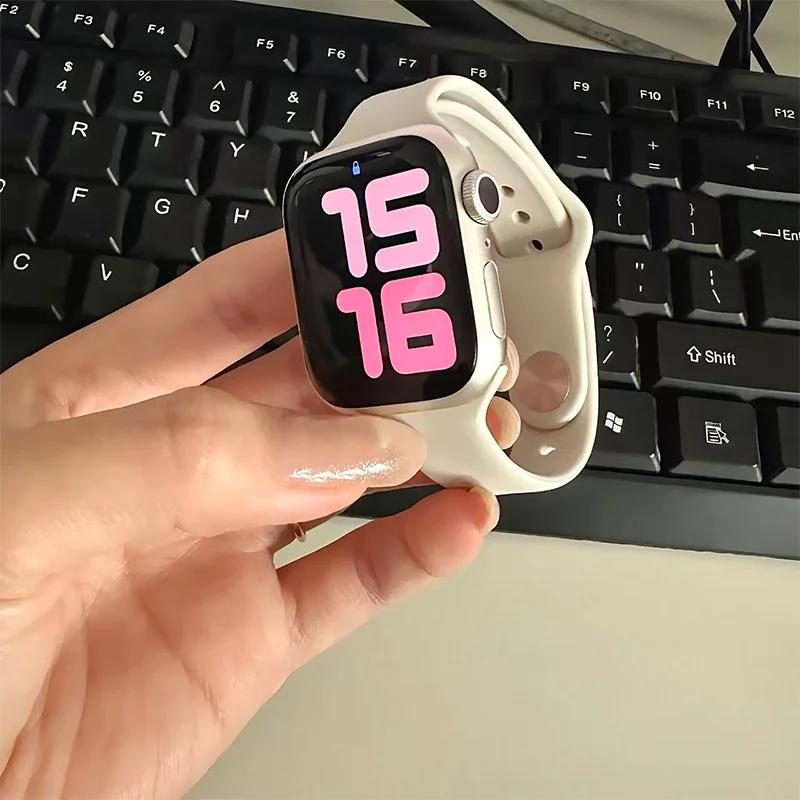 รูปสินค้า สายนาฬิกาซิลิโคนยืดหยุ่น สำหรับ Apple Watch ทุกรุ่น