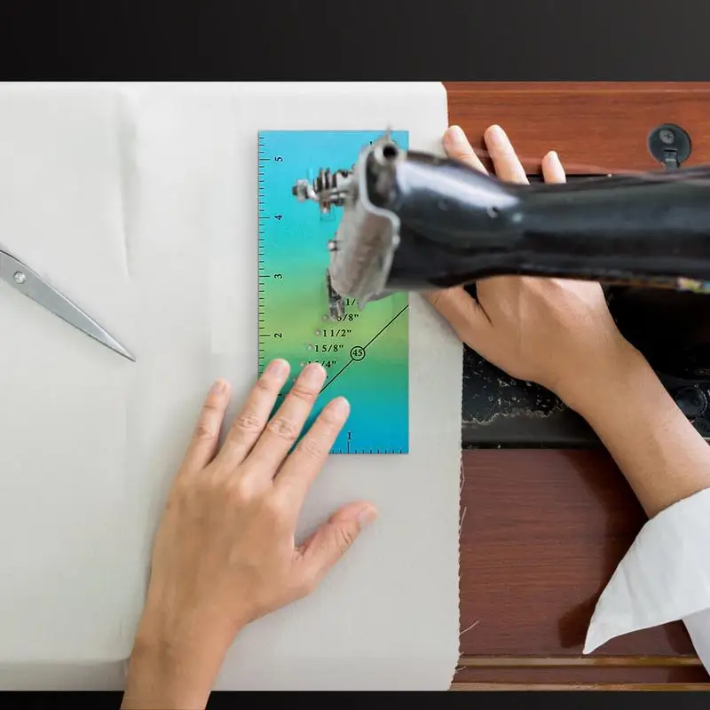 Marking Sewing Ruler Versatile Accurate Perforated Seam Gauge Versatile Lines Indicators Trim Straight Lines Hems Tool For