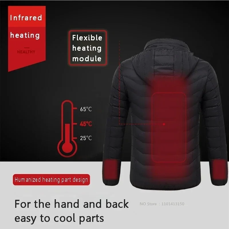 USB-Heiz jacken Männer Winter warm beheizte Parkas 21 Zonen elektrisch beheizte Jacken wasserdicht warme Jacke Mantel plus Größe 6xl