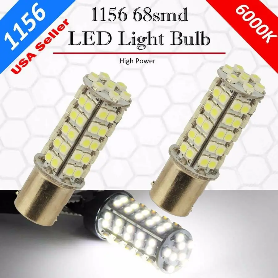 2 x 1156 BA15S 68 smd 5050 LED RV Camper Trailer Interior Light Bulbs White AliExpress