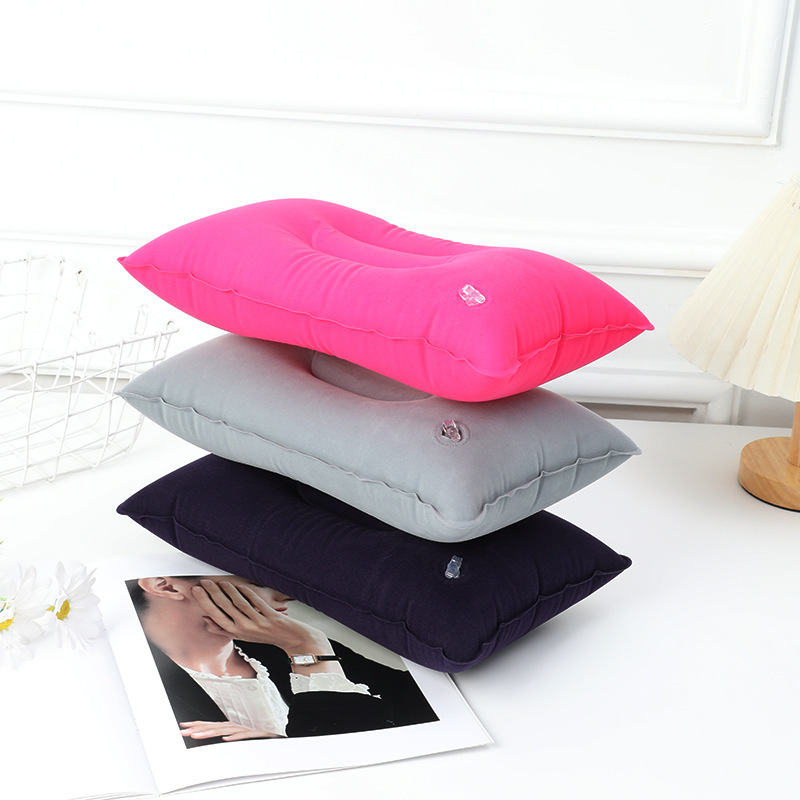34cm*22cm Camping Inflatable Pillow Outdoor Air Cushion Pillows Portable Travel Headrest Backrest Plane Head Rest