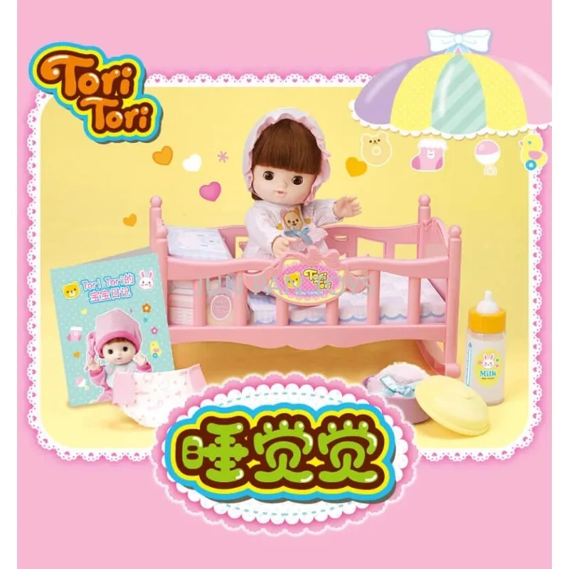 오리지널 미미 월드 토리 토리 인형 플레이 세트 목욕 시간 칫솔질 재미있는 수면 관리 인터랙티브 액세서리 소녀 생일 선물 장난감
