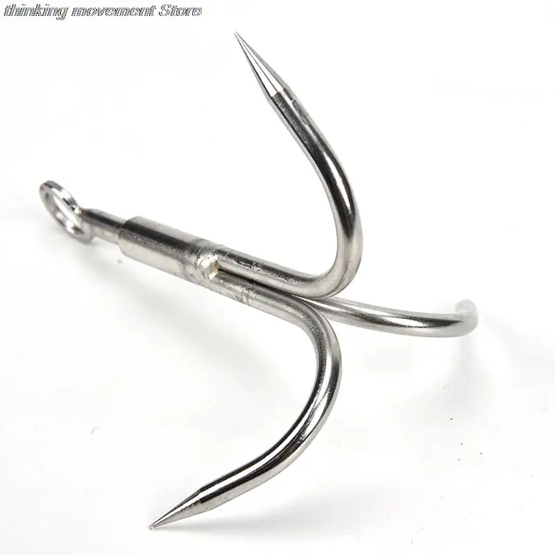 3-Krallen-Überlebens-Klapp-Grappling-Haken aus Edelstahl, multifunktionaler Karabiner für den Außenbereich, Reise-Rettungskletterwerkzeug – Detail 3