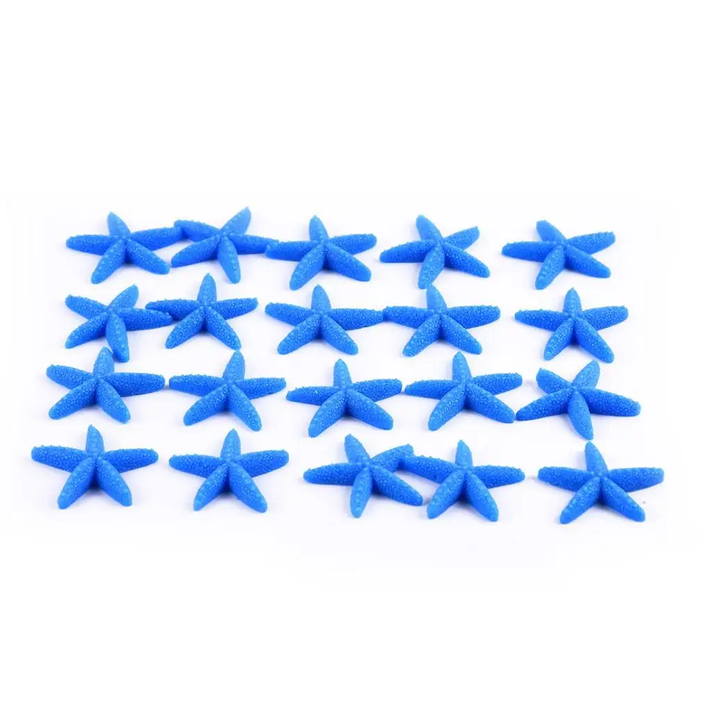 2x20pieces Cute Resin Miniature L Tank Garden Ornaments Blue