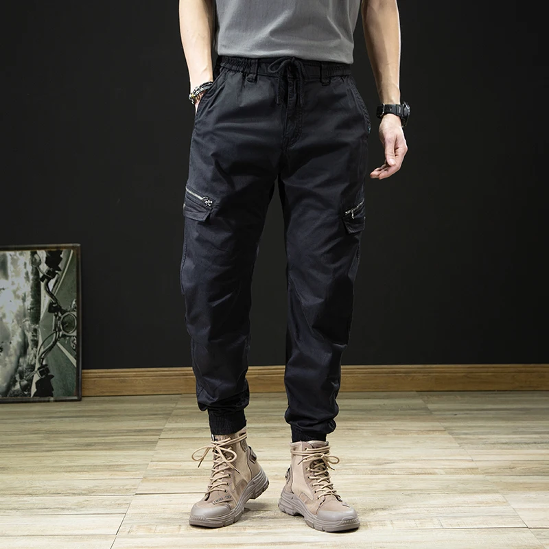 Брюки-карго мужские тактические прямые повседневные брюки армии со множеством
