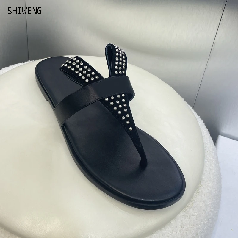 

Женские шлепанцы с цветочным рисунком, пляжные сандалии на плоской подошве, со стразами, лето 2024