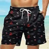 Anchors Pattern Men's Beach Shorts Summer Swim Trunks 3D Printed Women Men Casual Oversized Loose Sport Short Pants 2