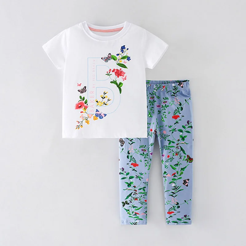 Baby Girl Clothes Sets 1-7Y Brand Quality 100% Cotton Bebe Girls Long Sleeve T-shirt Leggings 2pc Children Clothing Sets Outfits