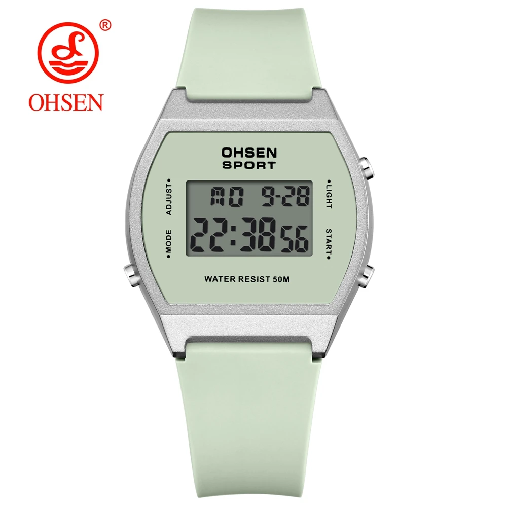 Sleek Pink Waterproof Digital Women's Sport Watch