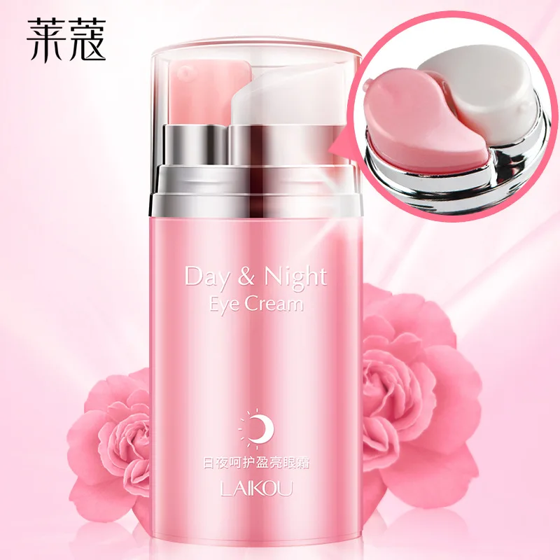 Laikou Day Night Eye Essence Cream Facial Anti Puffiness Dark Circles Brighten Moisturizing Firming Lifting Eye Skin Care