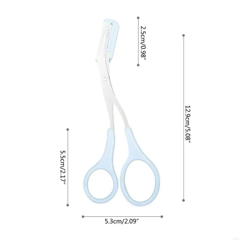 50LD Eyebrow Trimmer Scissor with Comb Hair for Facial Eyelash Removal Grooming Shapi 6