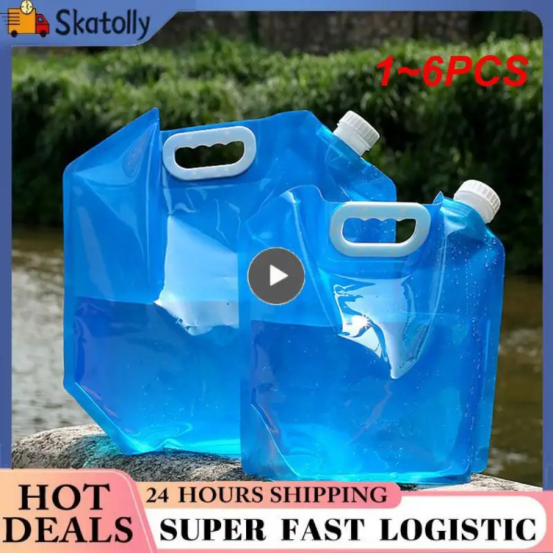 

1~6PCS Outdoor Foldable Folding Collapsible Drinking Car Water Bag Carrier Container Outdoor Camping Hiking Picnic Emergency Kit