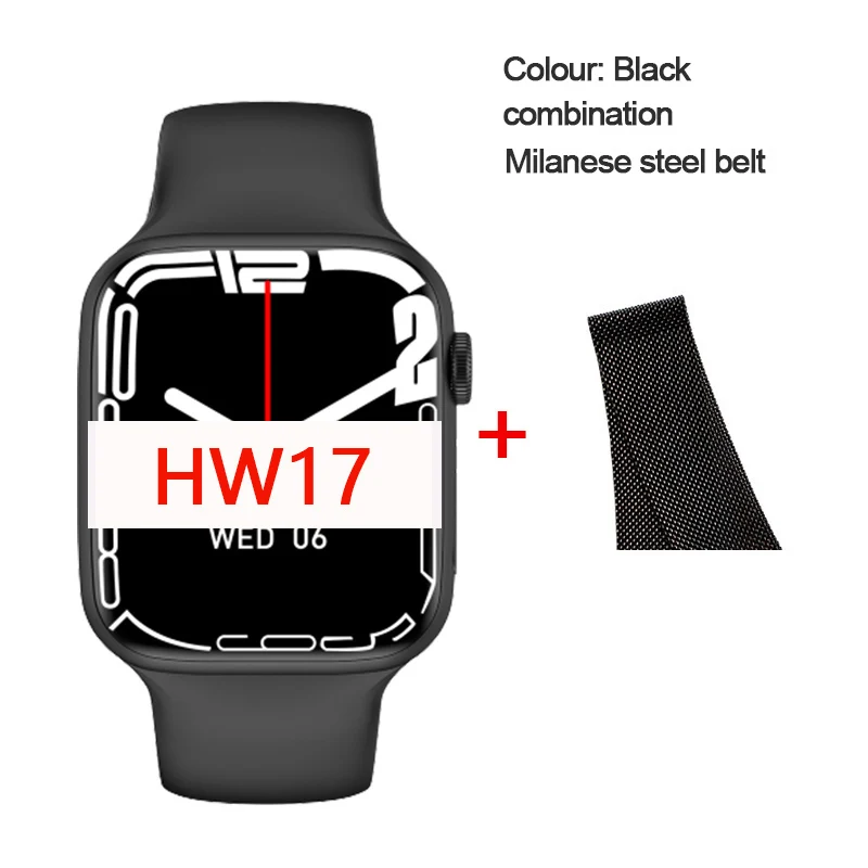 HW17 Wholesale Smartwatch Series 7 Smart Watch Bluetooth Dial Call Countdown Blood glucose measurement Fitness Band PK W27 IWO13 