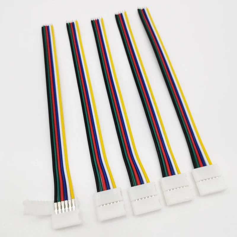 LED Strip Connectors 5pcs/lot 6PIN RGB+CCT L or T Shape No Soldering Easy Connector For RGBCCT RGBCW LED Strip Light
