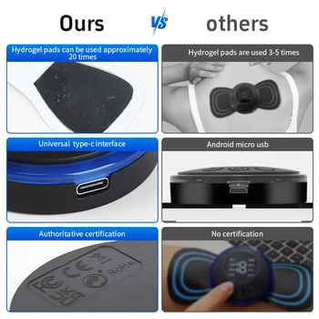 EMS Muscle Stimulator With 5 Pads Buttocks Hip Trainer Abdominal ABS Stimulator Fitness Body Scalpting Massager 4