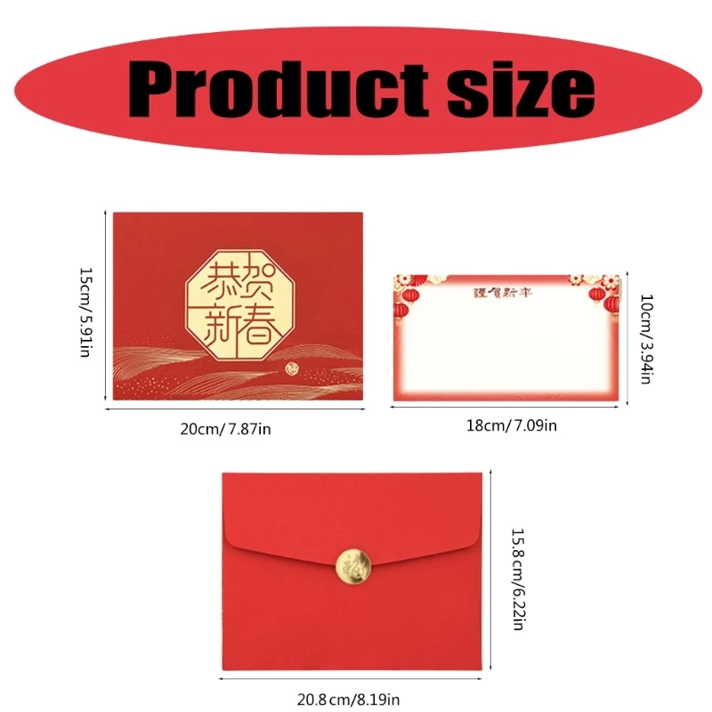 3D Popup Chinese New Year Card Year of the Snake Greeting Card with Envelope Handmade Present for Spring Festival