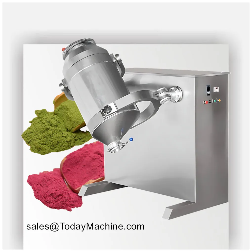 

2024 High Efficient Stainless Steel 3D Spice Blender Three Dimensional Swing Powder Mixer