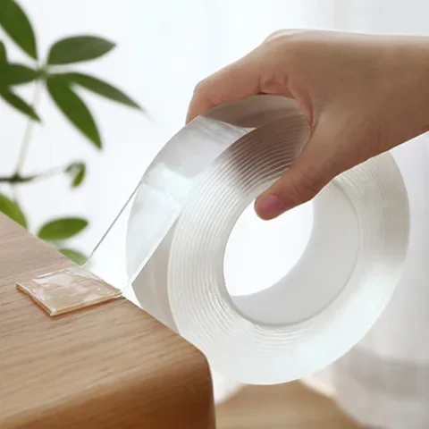 

1/2/3/5M Nano Tracsless Tape Double Sided Tape Transparent No Trace Reusable Waterproof Adhesive Tape Cleanable Home Gekkotape