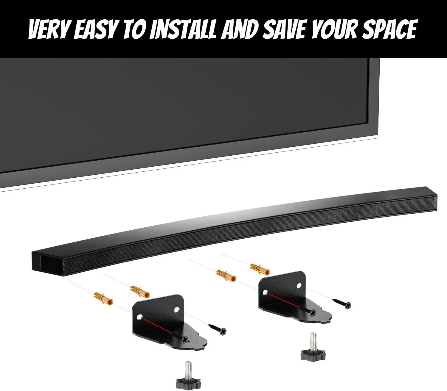 Wall Mount for Samsung Curved Soundbar HW-J4000 HW-J6000 HW-J6500