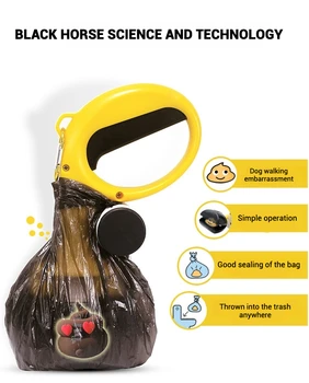 Borsa per raccoglitore di toilette per cani da passeggioRaccoglitore di cacca per cani portatile Maniglia ergonomica con supporto per sacchetto per rifiuti Forniture per animali domestici