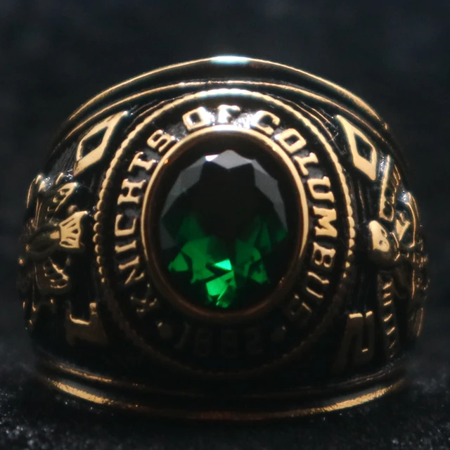 K of C Brother 그린 스톤 반지: 신앙의 세련된 상징