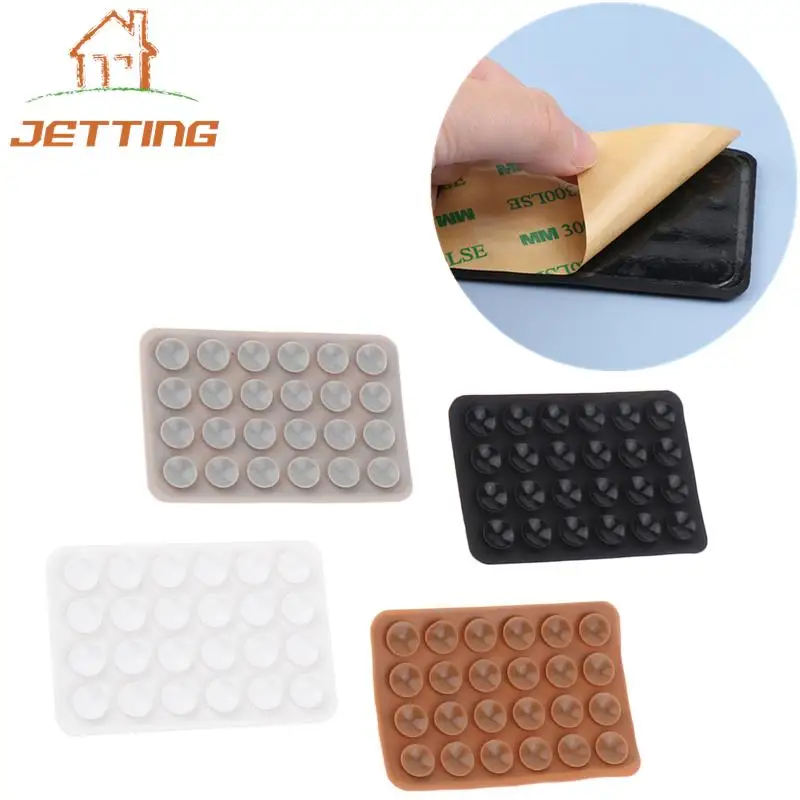 

5pcs Double Side Silicone Suction Pad For Mobile Phone Fixture Suction Cup Backed Adhesive Silicone Rubber Sucker Pad For Fixed