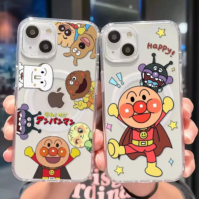 Anime Anpanma Soft Transparent Magsafe Magnetic Phone Case