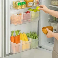 1 pièce Boîte de rangement pour aliments pour porte latérale de réfrigérateur, Boîte de conservation fruits et légumes, Conteneur de réfrigérateur, Tiroir de rangement, Fournitures de cuisine 3