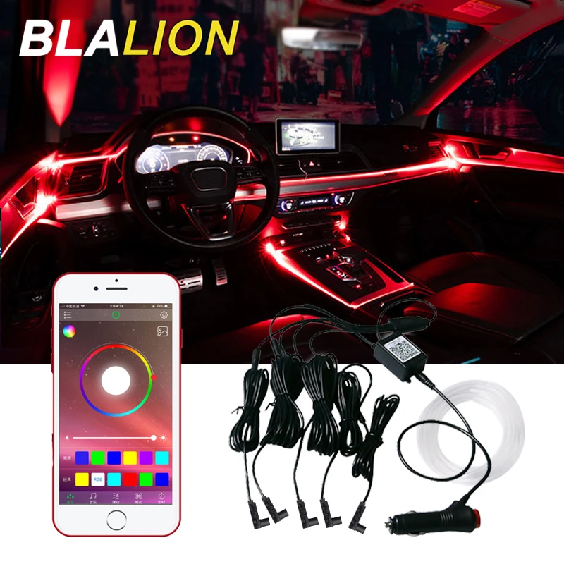 Nauwkeurig Gezondheid militie Auto Backlights Auto Neon Lamp Interieur Verlichting Sfeerverlichting Rgb  Sfeer Lamp Optische Vezel Voor Auto 'S App Controle Led Strips|Decoratieve  Lamp| - AliExpress