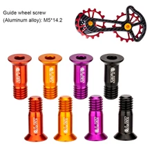 

Bike M5 Aluminum Alloy Guide Wheel Screw Rear Derailleur Jockey Wheel Screws Pulley Guide Wheel Fixed Bolts MTB Road Parts