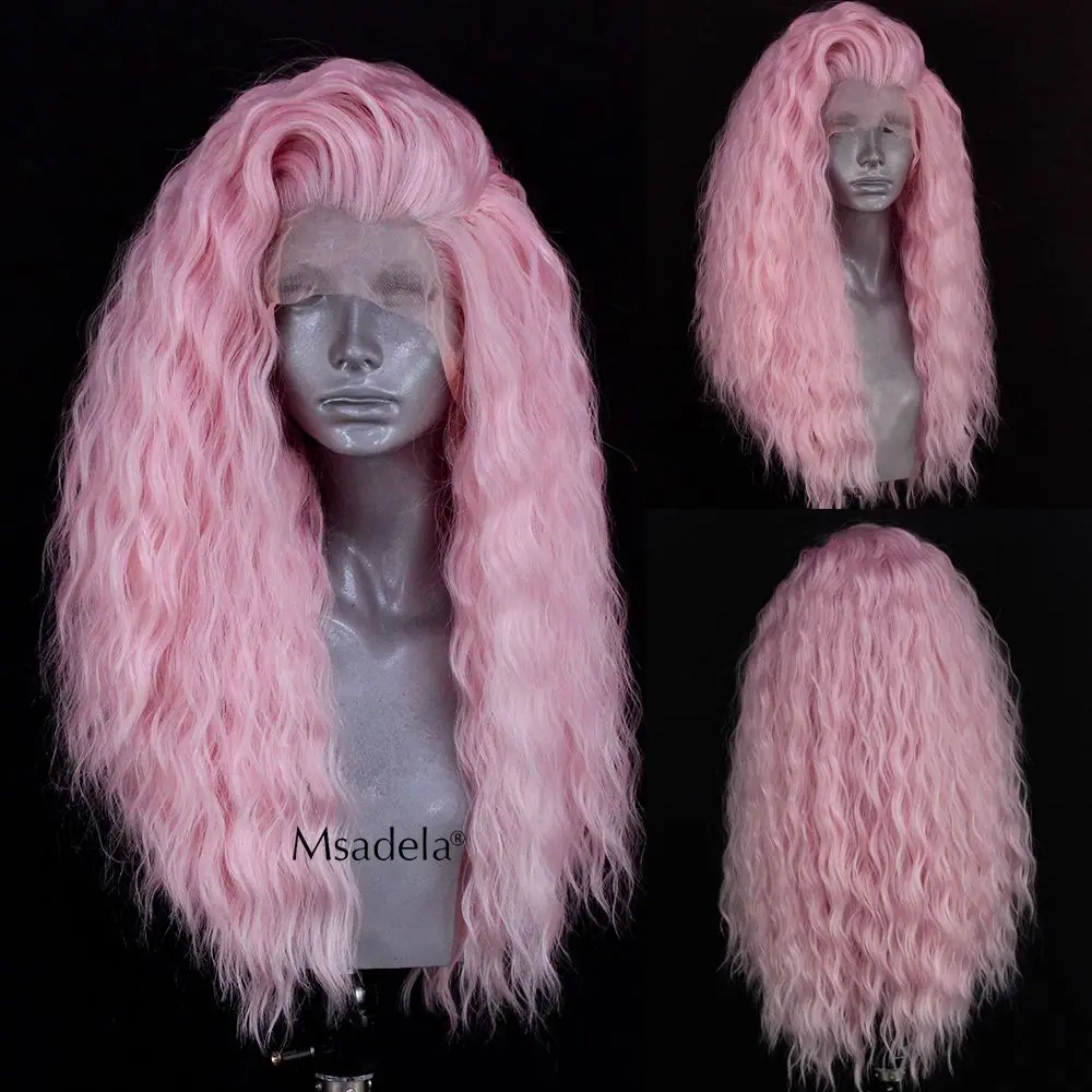 perruque-lace-front-wig-synthetique-ondulee-rose-28-pouces-13x4-perruque-transparente-613-blond-miel-drag-queen-perruques-cosplay-pour-femmes-noires