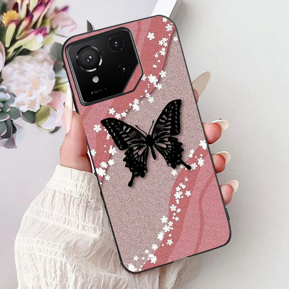 Luxury Cute Cat Silicone Shockproof Bumper Back Cover - Stylish Painted Design