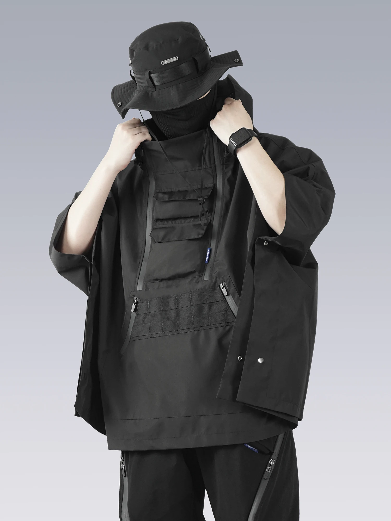 ジャケット・アウター notconventional t/r shirring poncho CDG3_1000000387536_0754_1_12bd